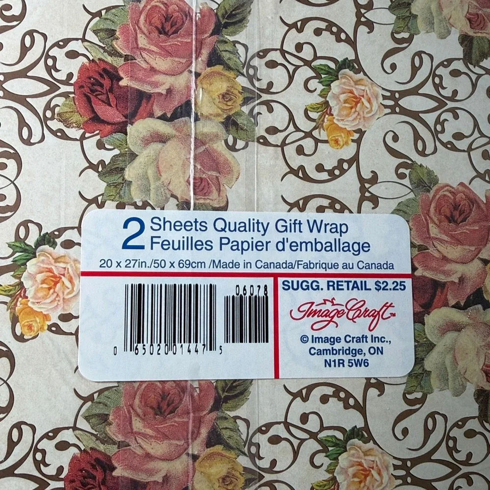 5/$25 VINTAGE Birthday Wrapping Paper Floral Flowers